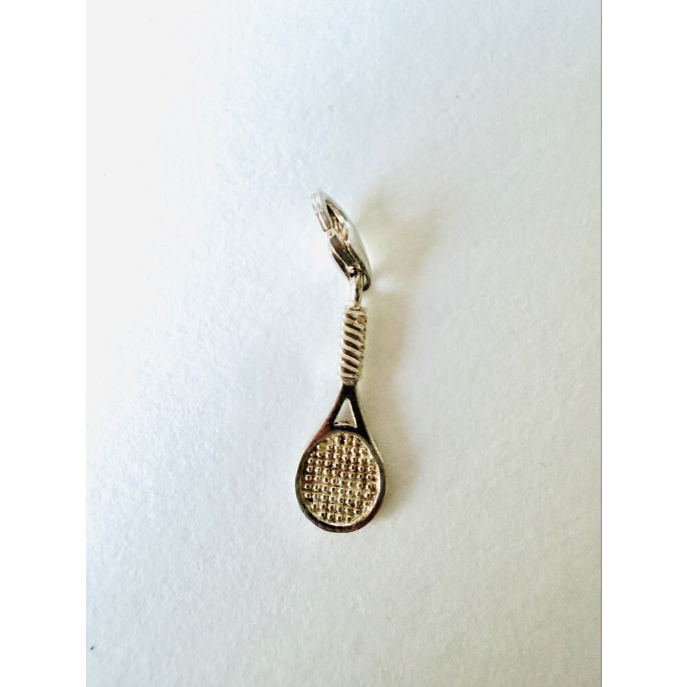 Thomas Sabo 925 Sterling Silver Tennis Racket Sports Charm Pendant Lobster Clasp